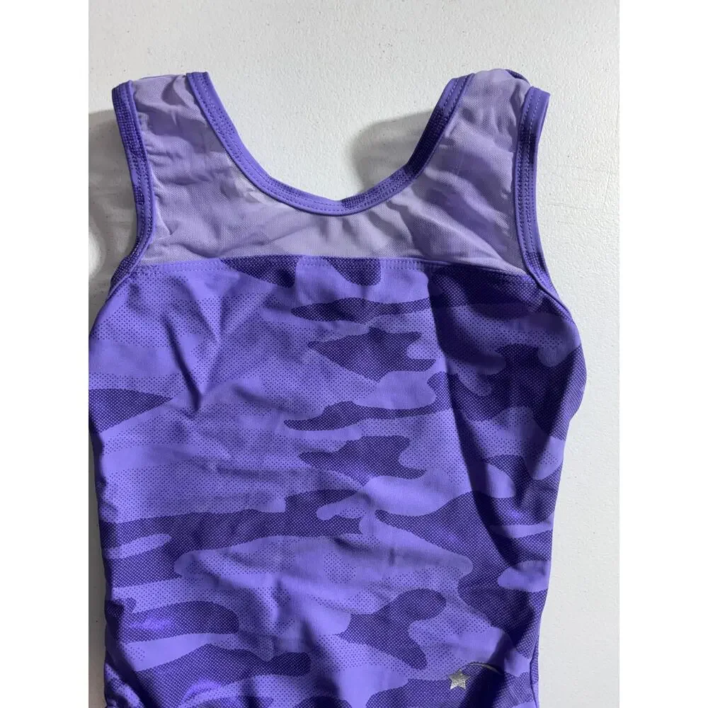 Destira Purple Camo Gymnastics Leotard Size Child Small